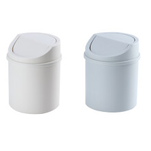 4Pcs Plastic Waste Bins with Flip Lid for Bathroom and Office