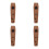 4Pièces Kazoo Musical En Bois Durable Marron Ukulélé 8