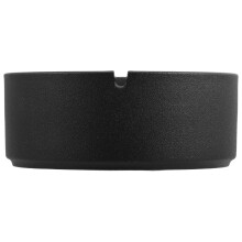 2Pcs Black Ceramic Desktop Ashtray Round Heatproof Smokers Ash Holder