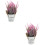 2Pcs Artificial Bonsai Plants Multi Color Plastic Iron Desktop Decor 7