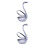 2Pcs Stainless Steel Spoon and Fork Holder Silver Swan Base 4