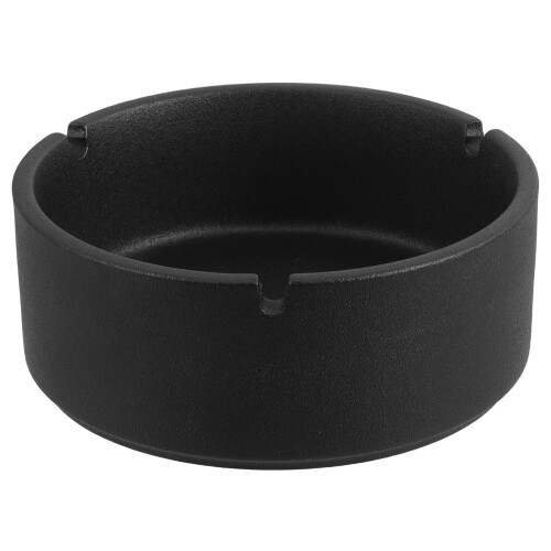 2Pcs Black Ceramic Desktop Ashtray Round Heatproof Smokers Ash Holder 1