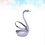 2Pcs Stainless Steel Spoon and Fork Holder Silver Swan Base 9