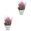 2Pcs Artificial Bonsai Plants Multi Color Plastic Iron Desktop Decor 5