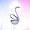 2Pcs Stainless Steel Spoon and Fork Holder Silver Swan Base 7