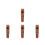 4Pièces Kazoo Musical En Bois Durable Marron Ukulélé 9