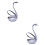 2Pcs Stainless Steel Spoon and Fork Holder Silver Swan Base 5