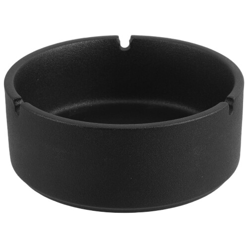 2Pcs Black Ceramic Desktop Ashtray Round Heatproof Smokers Ash Holder 2