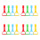 16Pcs Baby Pull Up Rings Assorted Colors PP for Toddler Walking Aid 8
