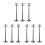 9Pcs ABS Grey DIY Telephone Pole Models for Micro Landscape Train Set 5