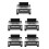 5Pcs Adjustable Foldable Cell Phone Magnifier Screen Portable Black 10