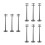 9Pcs ABS Grey DIY Telephone Pole Models for Micro Landscape Train Set 8
