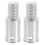 8Pcs Silver Metal Threaded Broom Handle Adapter Caps for Mops Brooms 1