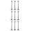 9Pcs ABS Grey DIY Telephone Pole Models for Micro Landscape Train Set 7