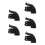 5Sets Black Rubber Skating Brake Pads Replacement for Roller Skates 8