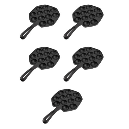 5Pcs Black Iron Escargot Baking Holder Snail Grilling Tray 2