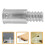 8Pcs Silver Metal Threaded Broom Handle Adapter Caps for Mops Brooms 10