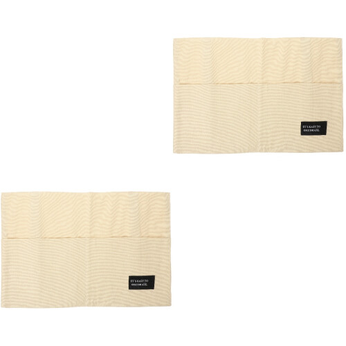2Pcs Sofa Armrest Hanging Storage Bag Beige Bedside Organizer Pouch 2