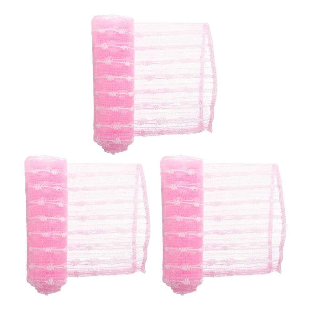 Aboofan Pink 9Pcs Lightweight Nylon Bath Towel Long Exfoliating Back Scrubber