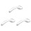 3Pcs Multi-Angle Silver LED Shower Head with Leak-Proof Brass Fitting 2