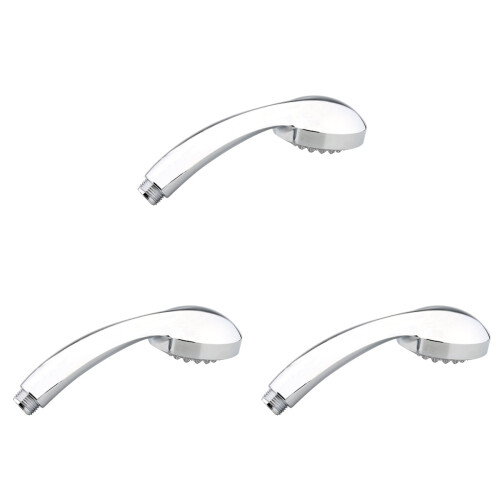 3Pcs Multi-Angle Silver LED Shower Head with Leak-Proof Brass Fitting 1