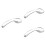 3Pcs Multi-Angle Silver LED Shower Head with Leak-Proof Brass Fitting 6