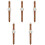 5Pcs Brown Chic Wrist Watch Adjustable Strap Stylish Casual Watch 3
