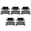 5Pcs Adjustable Foldable Cell Phone Magnifier Screen Portable Black 5