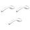 3Pcs Multi-Angle Silver LED Shower Head with Leak-Proof Brass Fitting 3