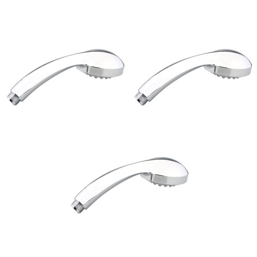 3Pcs Multi-Angle Silver LED Shower Head with Leak-Proof Brass Fitting 2