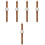 5Pcs Brown Chic Wrist Watch Adjustable Strap Stylish Casual Watch 4
