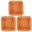 6Pcs Plastic Woven Square Fruit Basket Brown Kitchen Storage Organizer 1