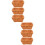 6Pcs Plastic Woven Square Fruit Basket Brown Kitchen Storage Organizer 7