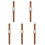 5Pcs Brown Chic Wrist Watch Adjustable Strap Stylish Casual Watch 2
