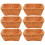 6Pcs Plastic Woven Square Fruit Basket Brown Kitchen Storage Organizer 2
