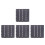 4Pcs Grey Interlocking Plastic Patio Deck Tiles Waterproof Outdoor Rug 4