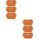 6Pcs Plastic Woven Square Fruit Basket Brown Kitchen Storage Organizer 6