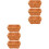 6Pcs Plastic Woven Square Fruit Basket Brown Kitchen Storage Organizer 3