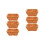 6Pcs Plastic Woven Square Fruit Basket Brown Kitchen Storage Organizer 4