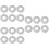 18Pcs Stainless Steel Pipeline Hole Covers Silver Wall Decor 2