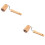 2Pcs Beige Wooden Rolling Pin Single Hand Dough Roller for Baking 6
