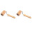 2Pcs Beige Wooden Rolling Pin Single Hand Dough Roller for Baking 2