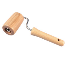 2Pcs Beige Wooden Rolling Pin Single Hand Dough Roller for Baking