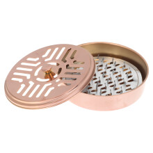 4Pcs Rose Gold Anti-Scald Metal Incense Box for Patio and Bedroom