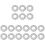 18Pcs Stainless Steel Pipeline Hole Covers Silver Wall Decor 7