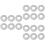 18Pcs Stainless Steel Pipeline Hole Covers Silver Wall Decor 3