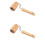 2Pcs Beige Wooden Rolling Pin Single Hand Dough Roller for Baking 5
