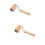 2Pcs Beige Wooden Rolling Pin Single Hand Dough Roller for Baking 7