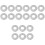 18Pcs Stainless Steel Pipeline Hole Covers Silver Wall Decor 6