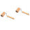2Pcs Beige Wooden Rolling Pin Single Hand Dough Roller for Baking 4